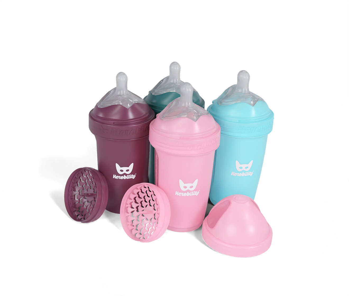 4-pack 240ml/8.5 floz Baby Bottles with 30% discount