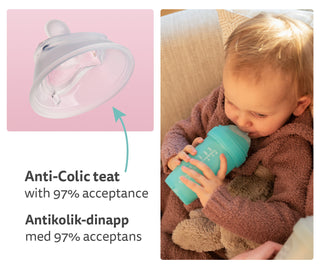 Double Anti-Colic Baby Bottle LT 340 ml/12 floz Dark Green